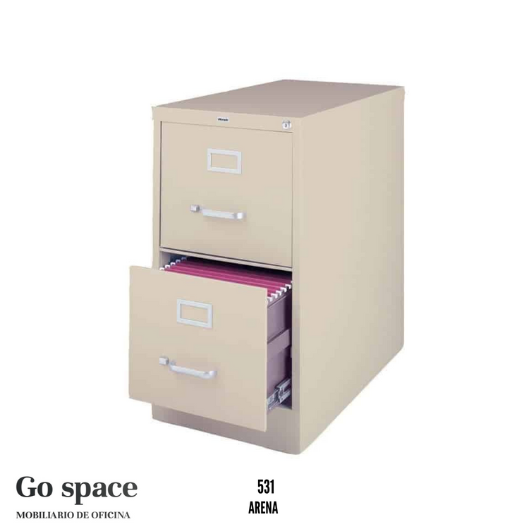 ARCHIVERO 2 GAVETAS HIRSH T/C