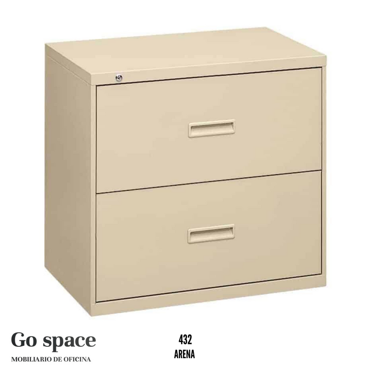Archivero horizontal 432 de 2 gavetas Metálico