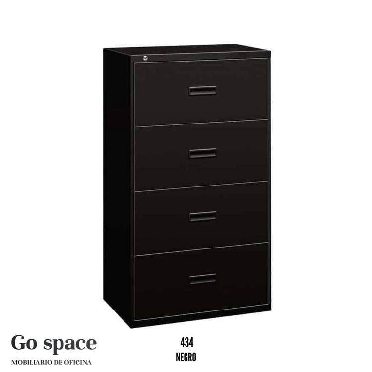 Archivero horizontal 434 de 4 gavetas Metálico