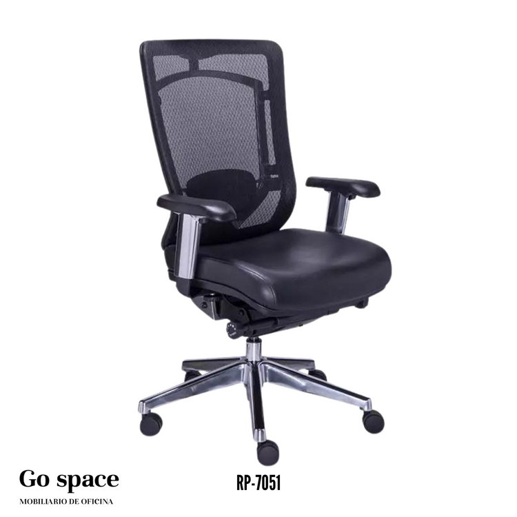 SILLÓN EJECUTIVO EN MESH/PIEL RP-7051