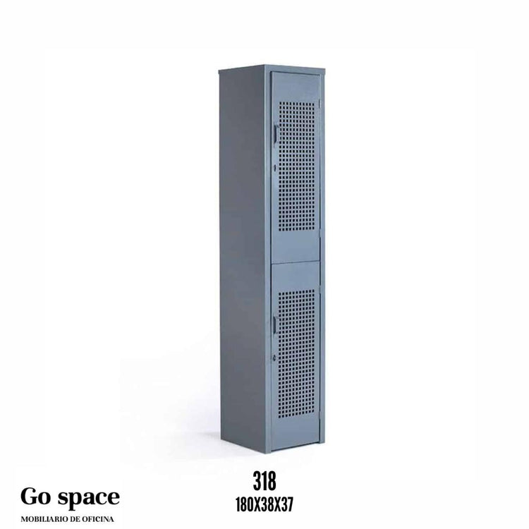 LOCKER PERFORADO METÁLICO 2 PUERTAS CHICO