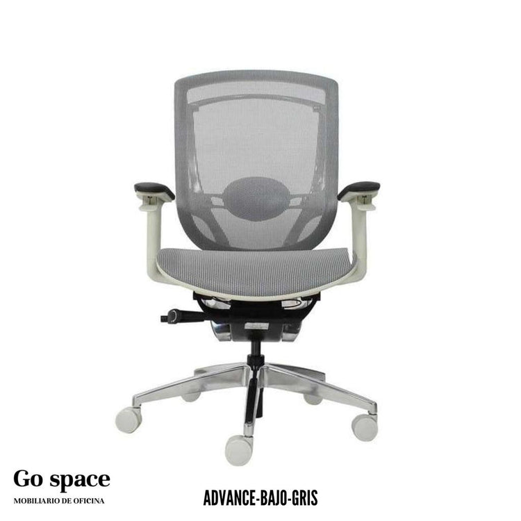 SILLA EJECUTIVA ADVANCE RESPALDO BAJO GRIS