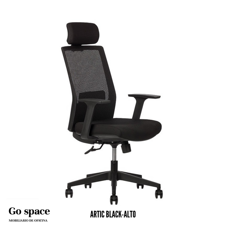 SILLA ARTIC BLACK RESPALDO ALTO