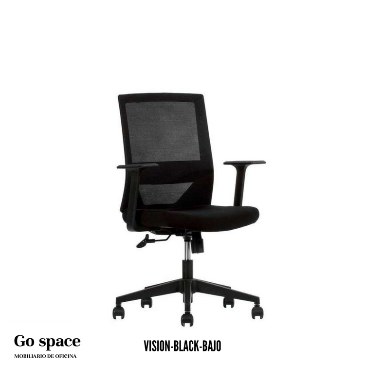 SILLA VISION BLACK RESPALDO BAJO