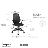 SILLA OPERATIVA FLASH NEGRO