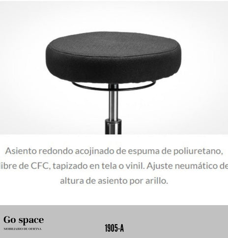 BANCO GIRATORIO TAPIZADO ALTO 1905 A