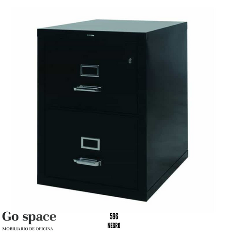 Archivero contra incendio vertical de 2 gavetas Metálico