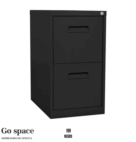 ARCHIVERO DE 2 GAVETAS MÓVIL