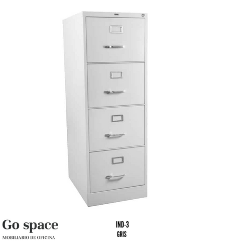 Archivero Institucional vertical de 4 gavetas Metálico