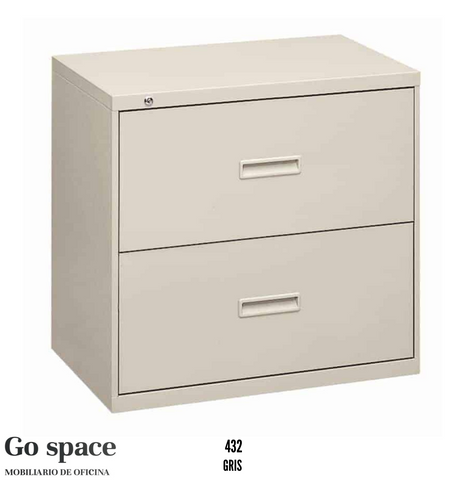Archivero horizontal 432 de 2 gavetas Metálico