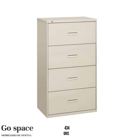 Archivero horizontal 434 de 4 gavetas Metálico