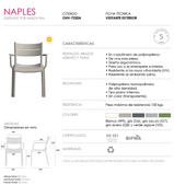 SILLA NAPLES CON BRAZOS