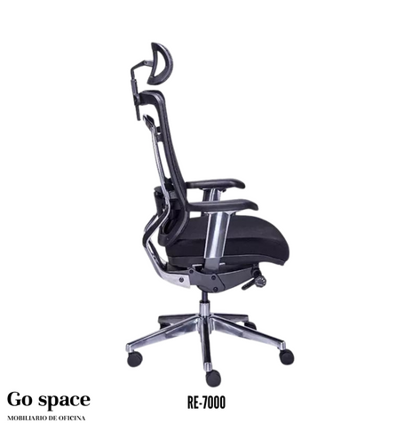 SILLÓN EJECUTIVO CON CABECERA (MESH/TELA) RE-7000