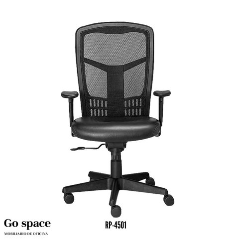 SILLÓN EJECUTIVO EN PIEL RESPALDO MEDIO RP-4501