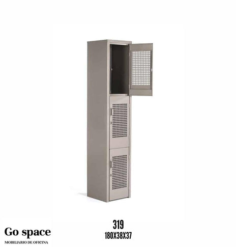 LOCKER PERFORADO METÁLICO 2 PUERTAS CHICO