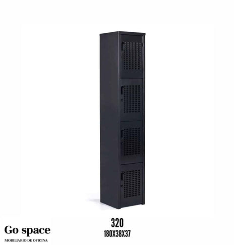 LOCKER PERFORADO METÁLICO 4 PUERTAS CHICO