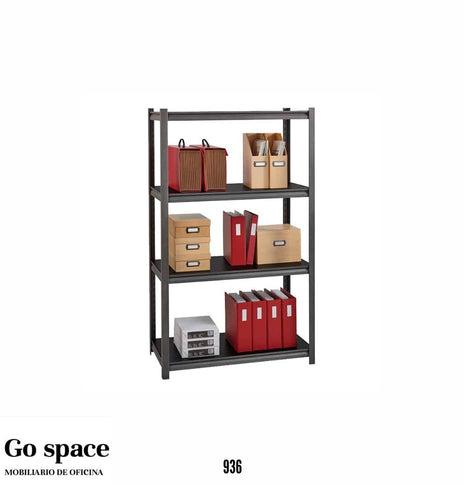Estante Metálico Rivet de 4 Repisas de Madera 20995