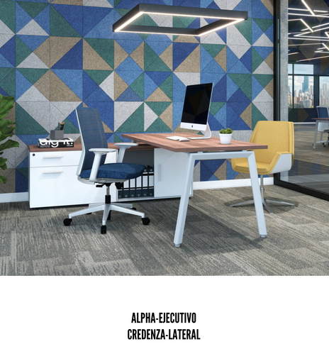 ESCRITORIO EJECUTIVO CON CREDENZA ALPHA