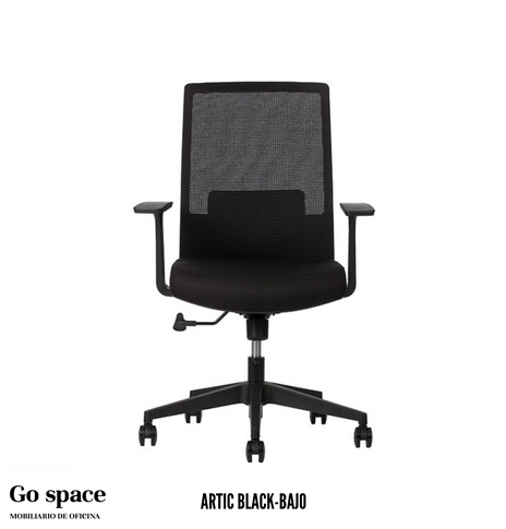 SILLA ARTIC BLACK RESPALDO BAJO