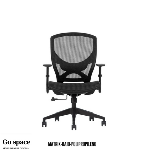 SILLA MATRIX RESPALDO BAJO BASE POLIPROPILENO