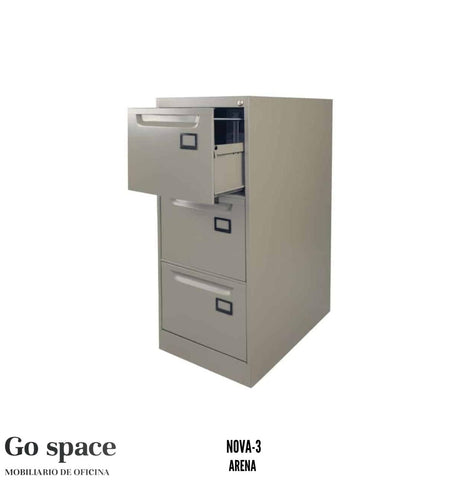 Archivero Nova vertical de 3 gavetas Metalico