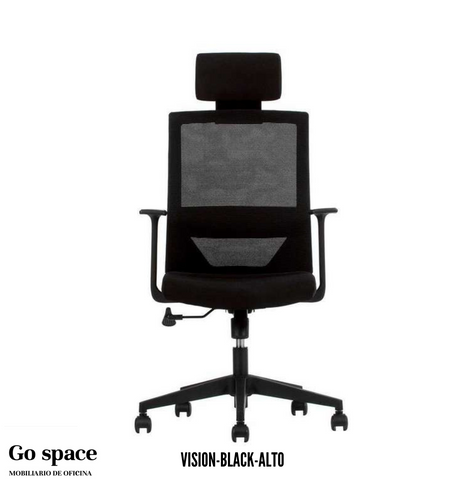 SILLA VISION BLACK RESPALDO ALTO