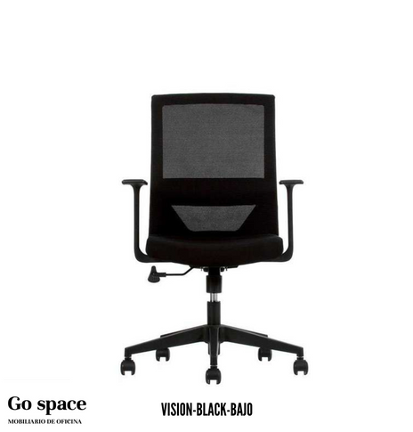 SILLA VISION BLACK RESPALDO BAJO