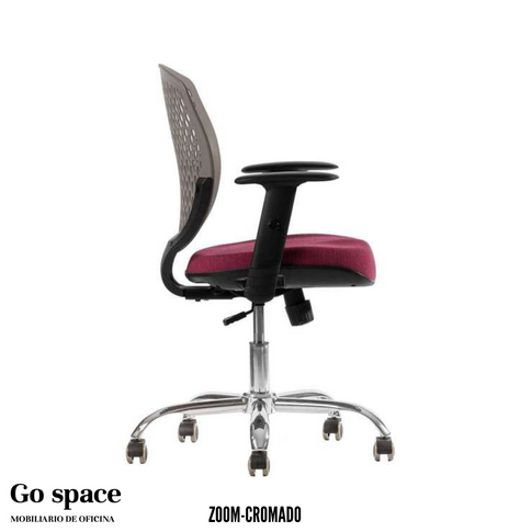 SILLLA OPERATIVA ZOOM CROMADO